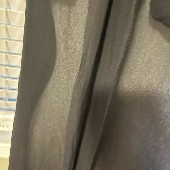 [M]Wilfred 100% Silk Womens Black Long Sleeve Blouse Pockets Sheer Asymmetrical - Picture 3 of 6
